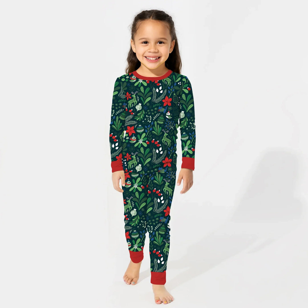 Garden of Joy Two Piece Long Sleeve Pajama Set - Zumbamboo