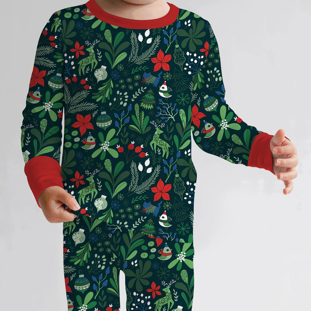 Garden of Joy Two Piece Long Sleeve Pajama Set - Zumbamboo