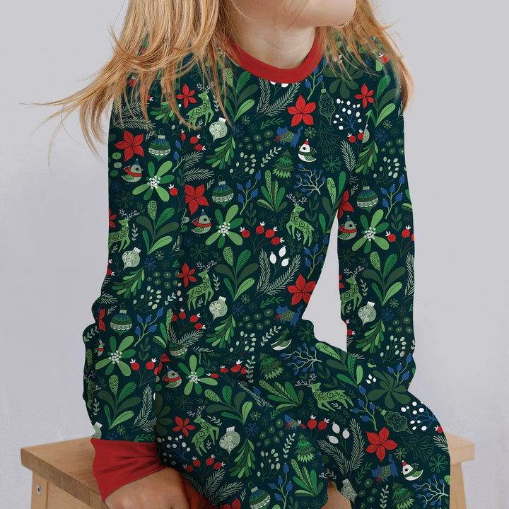 Garden of Joy Two Piece Long Sleeve Pajama Set - Zumbamboo