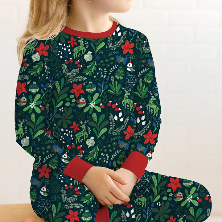 Garden of Joy Two Piece Long Sleeve Pajama Set - Zumbamboo