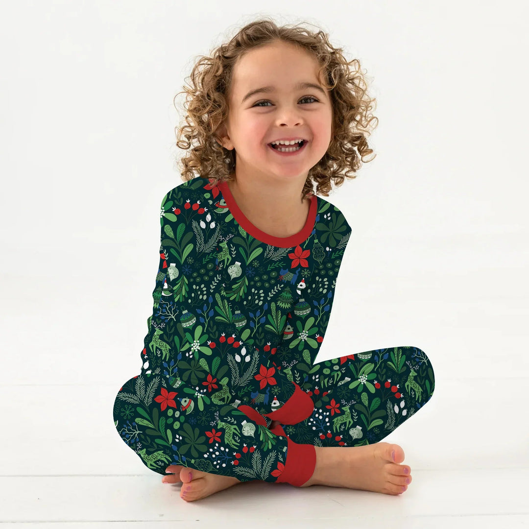 Garden of Joy Two Piece Long Sleeve Pajama Set - Zumbamboo