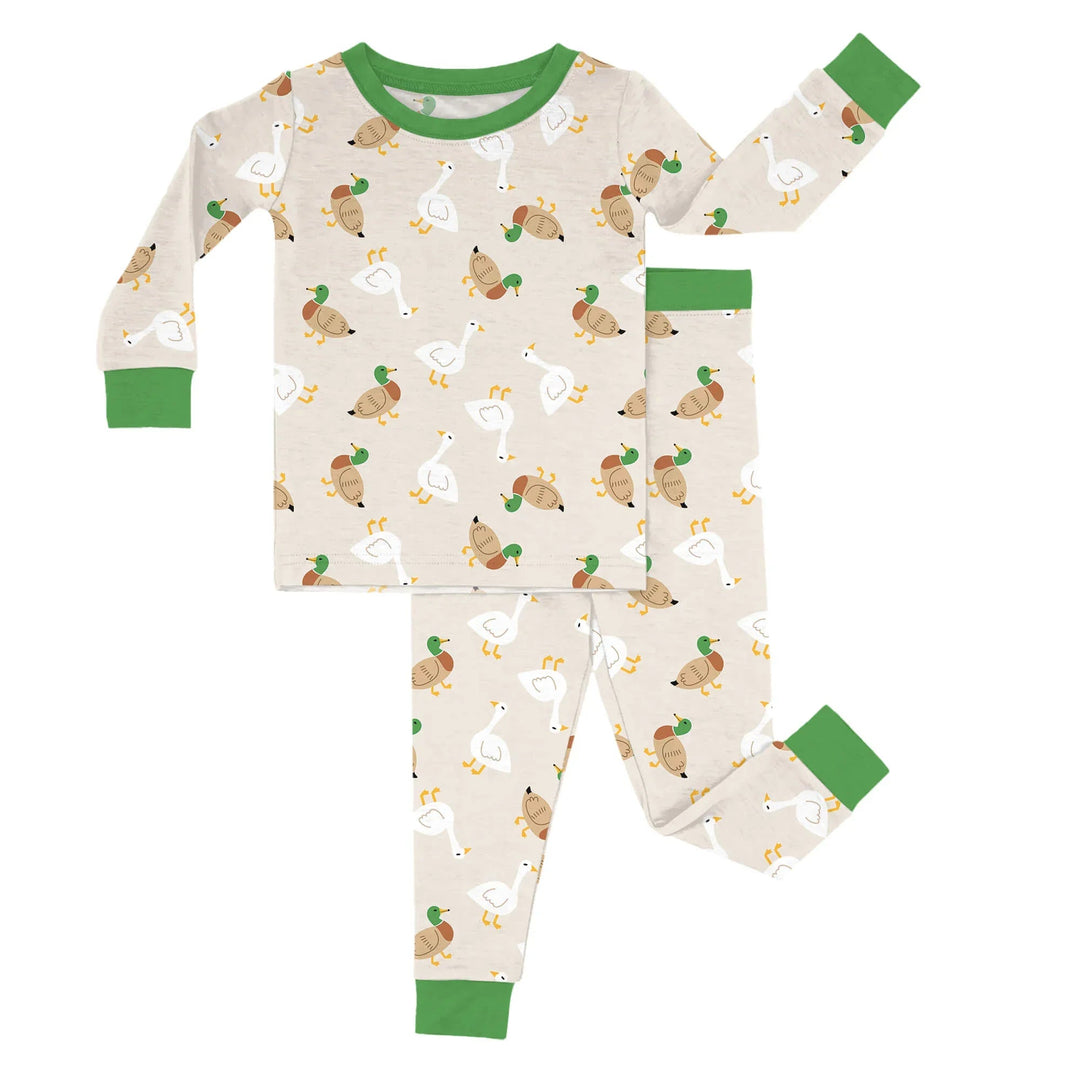 Geese And Ducks Two Piece Pajama Set - Zumbamboo