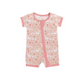 Geese and Flowers Shorty Zippered Romper , Geese and Flowers Shorty Zippered Romper - 0-3M
