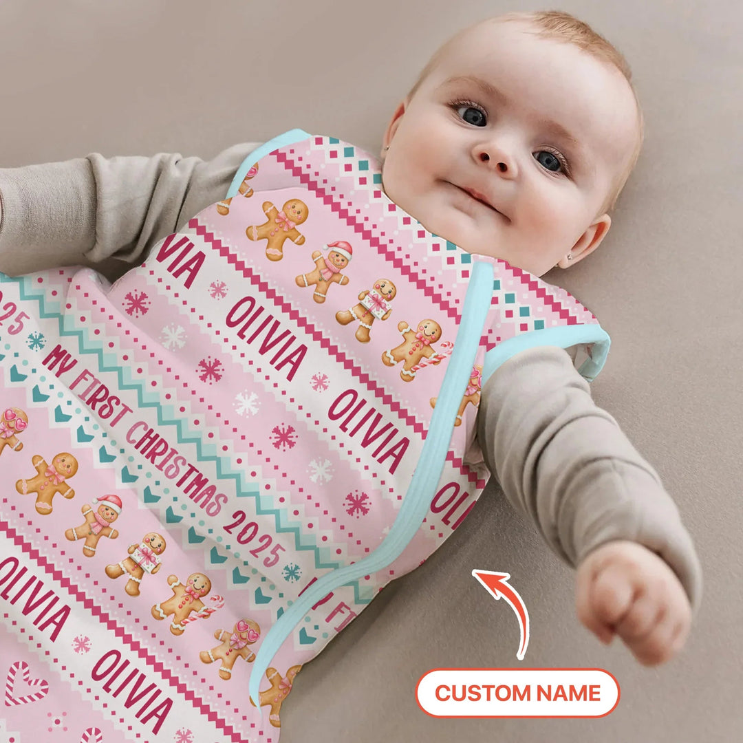Gingerbread the Pink Custom Name Sleep Bag - Zumbamboo