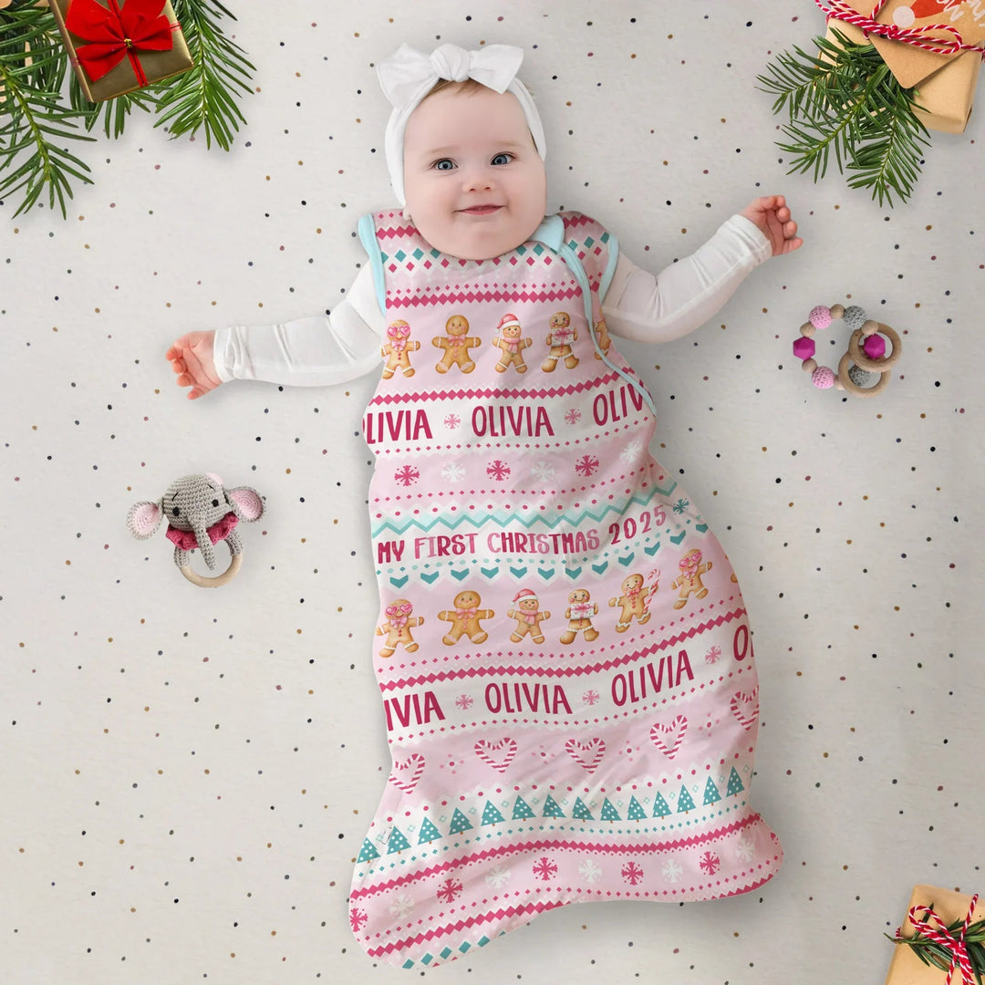 Gingerbread the Pink Custom Name Sleep Bag - Zumbamboo