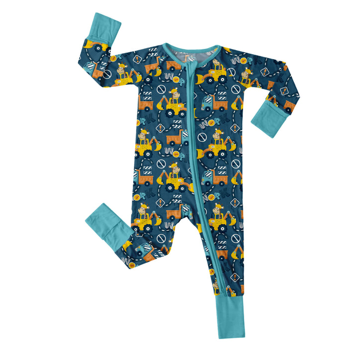 Giraffe Loader Driver Convertible Zippered Romper