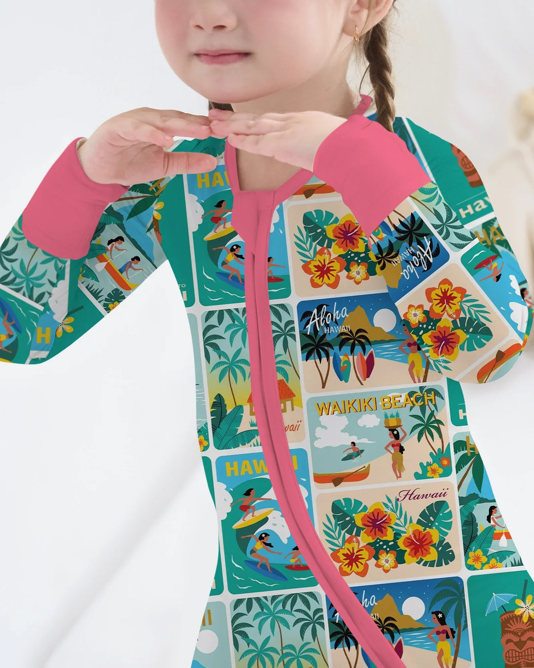 Aloha Postcard Paradise Bamboo Convertible Zippy
