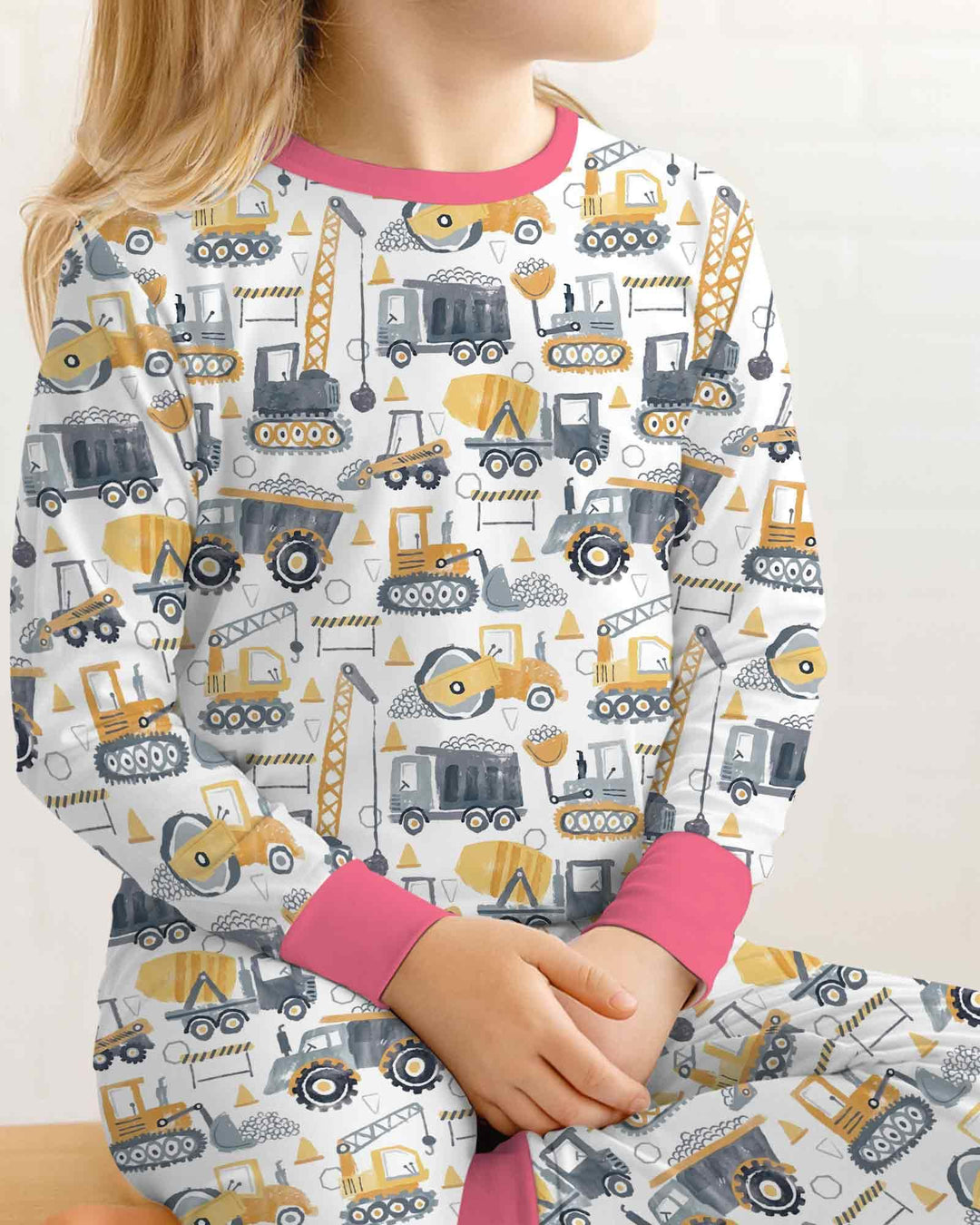Construction Crew Bamboo Two Piece Long Sleeve Pajama Set