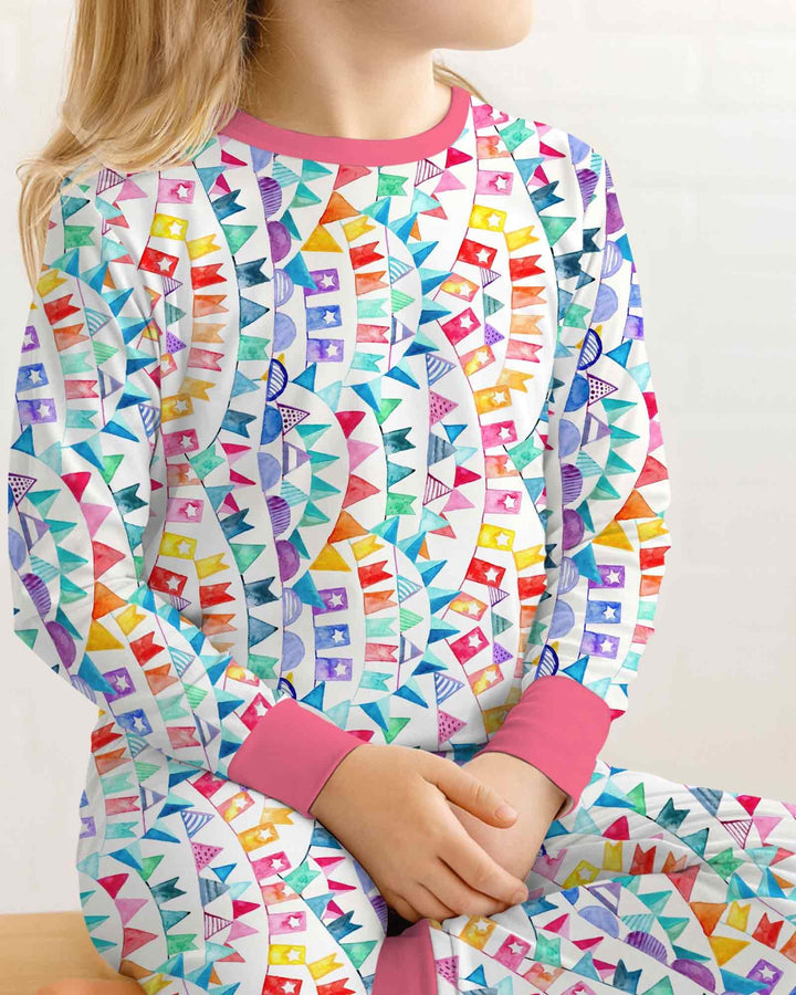 Conjunto de pijama de dos piezas de bambú con mangas largas, plantilla PERSONALIZADA