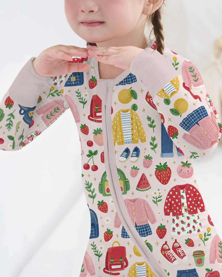 Strawberry School Style Bamboo Convertible Zippy
