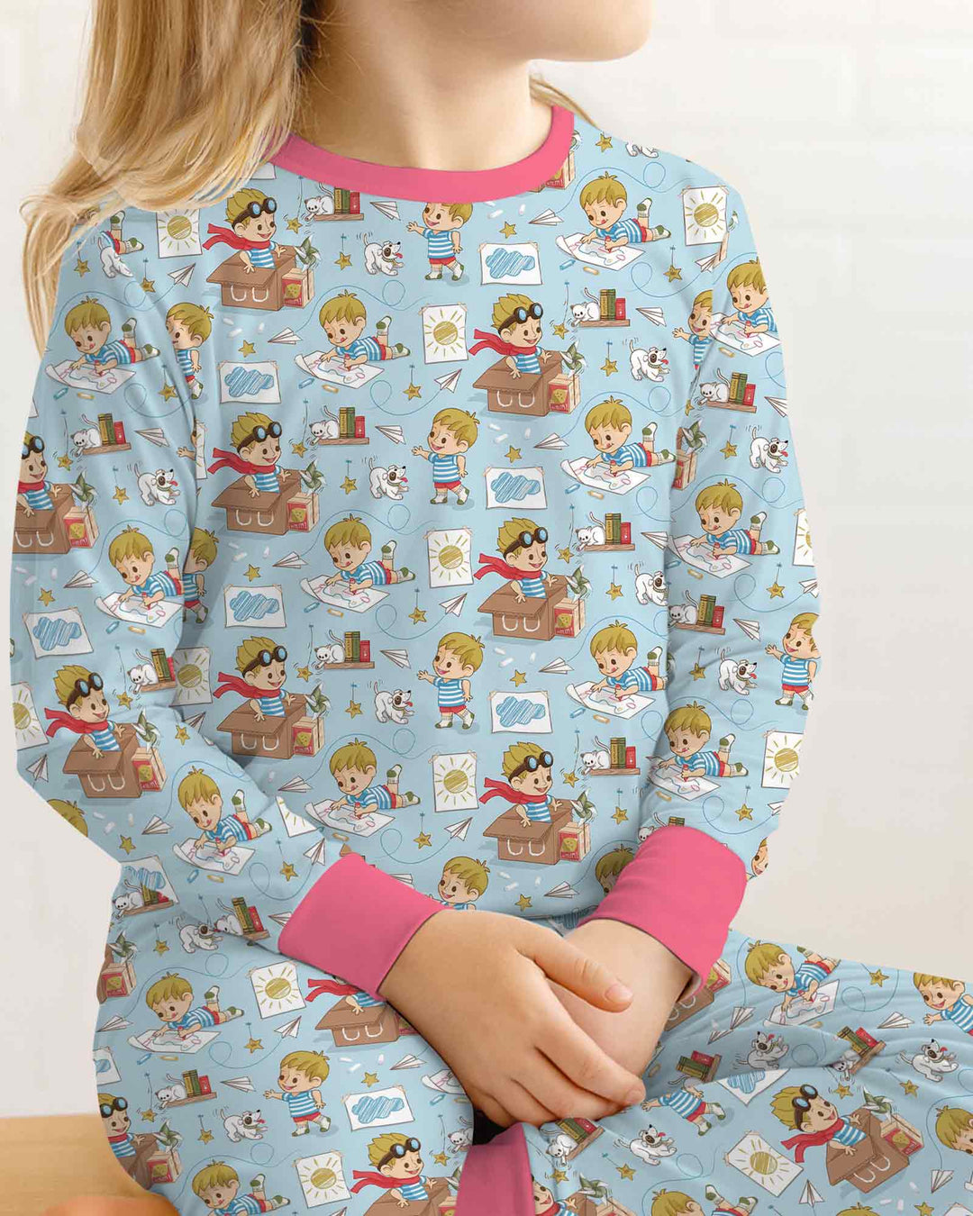 Tiny Explorer Tales Bamboo Two Piece Long Sleeve Pajama Set