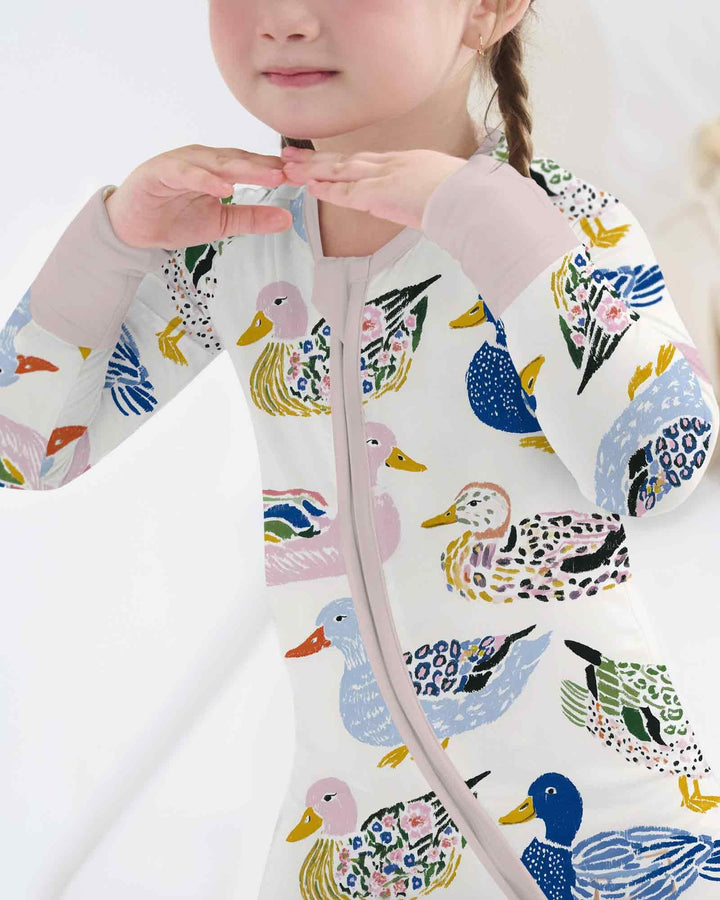Whimsical Garden Ducks Bamboo Convertible Zippy