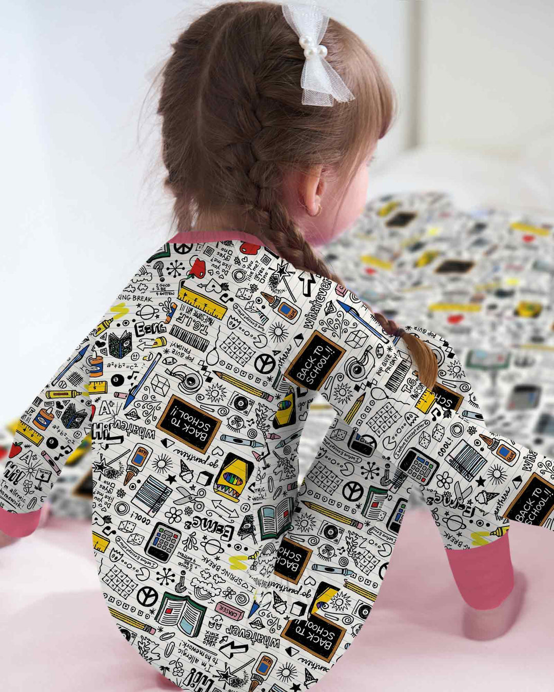 School Days Doodles Bamboo Convertible Zippy