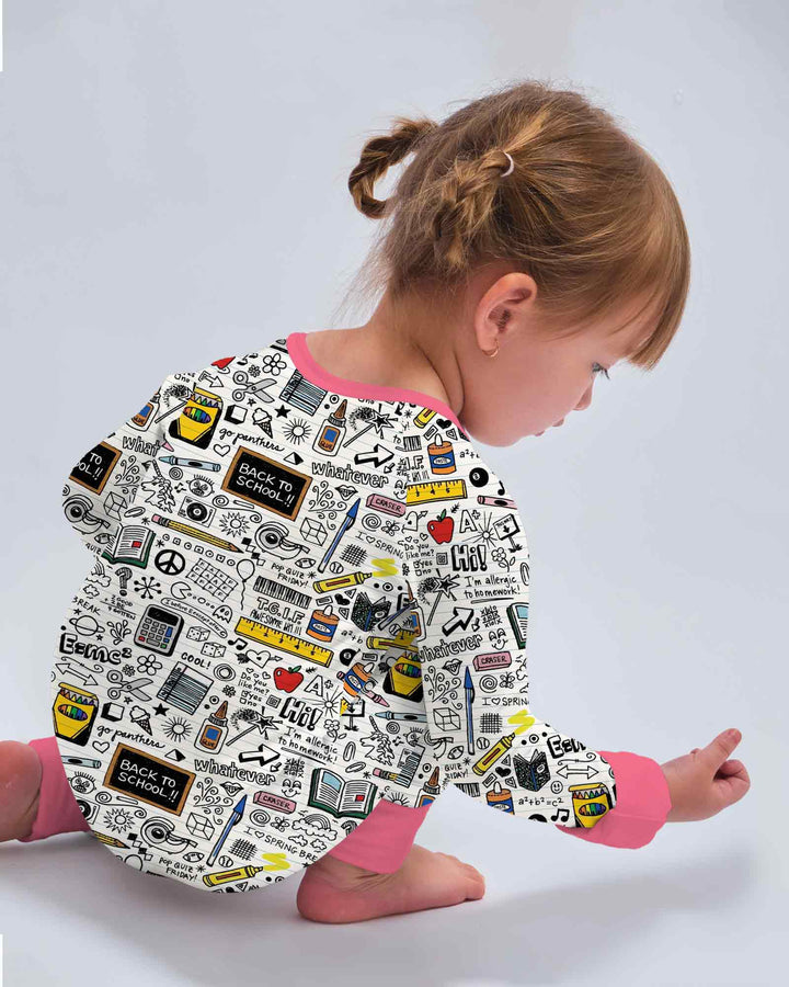 School Days Doodles Bamboo Convertible Zippy