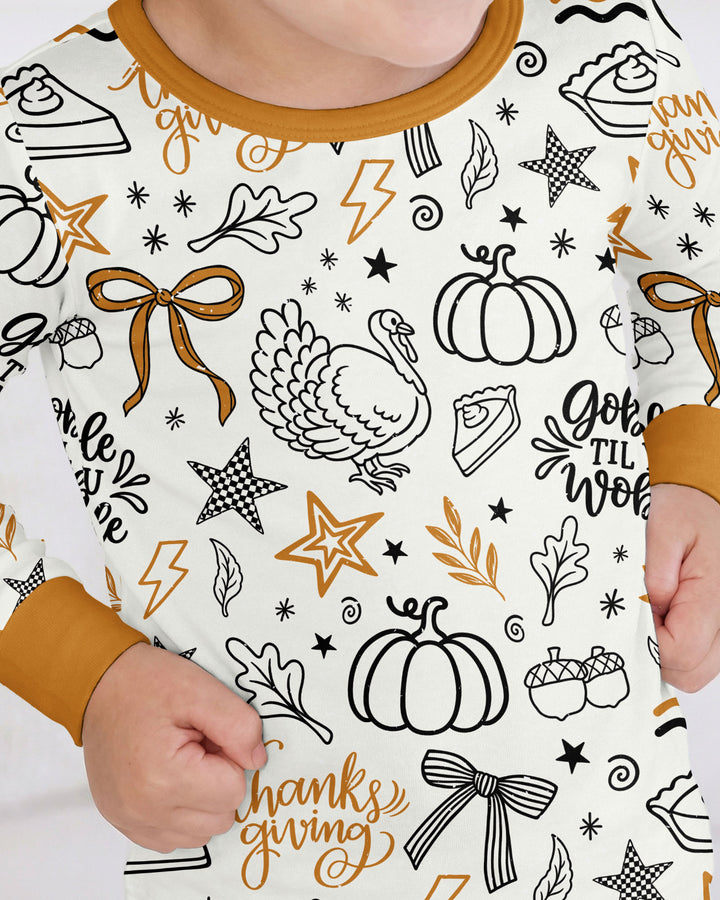 Cute Coquette Fal Bamboo Two Piece Long Sleeve Pajama Set