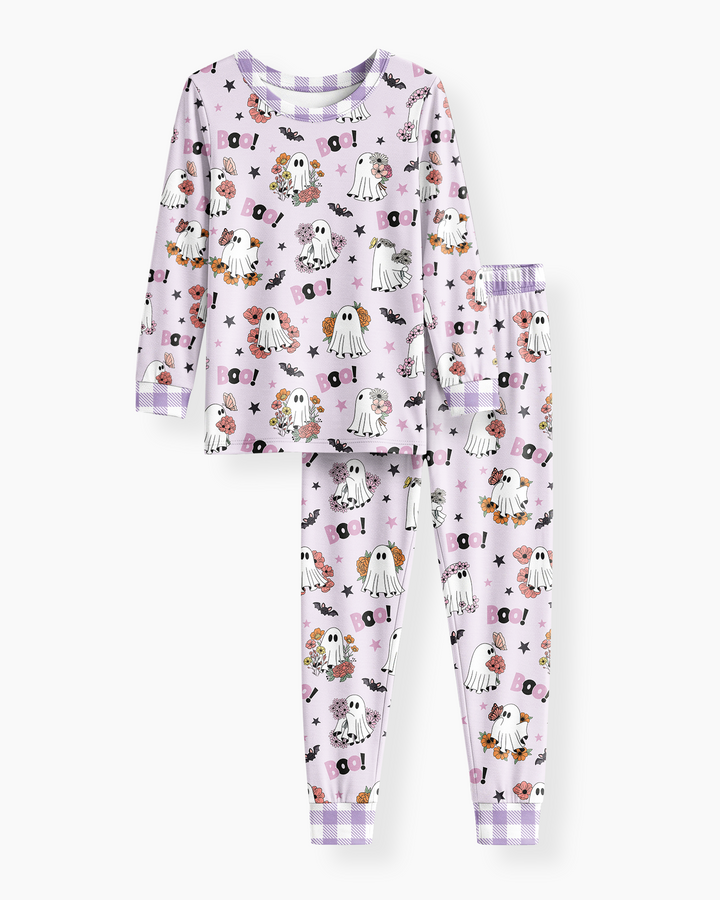Blooming Boo Crew Bamboo Two Piece Long Sleeve Pajama Set