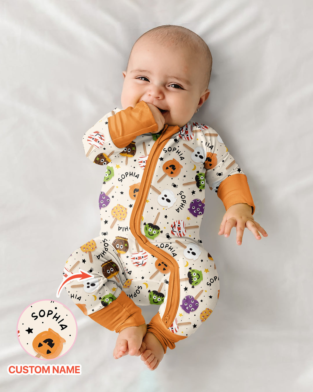 Custom Name Halloween Treats Bamboo Convertible Zippy