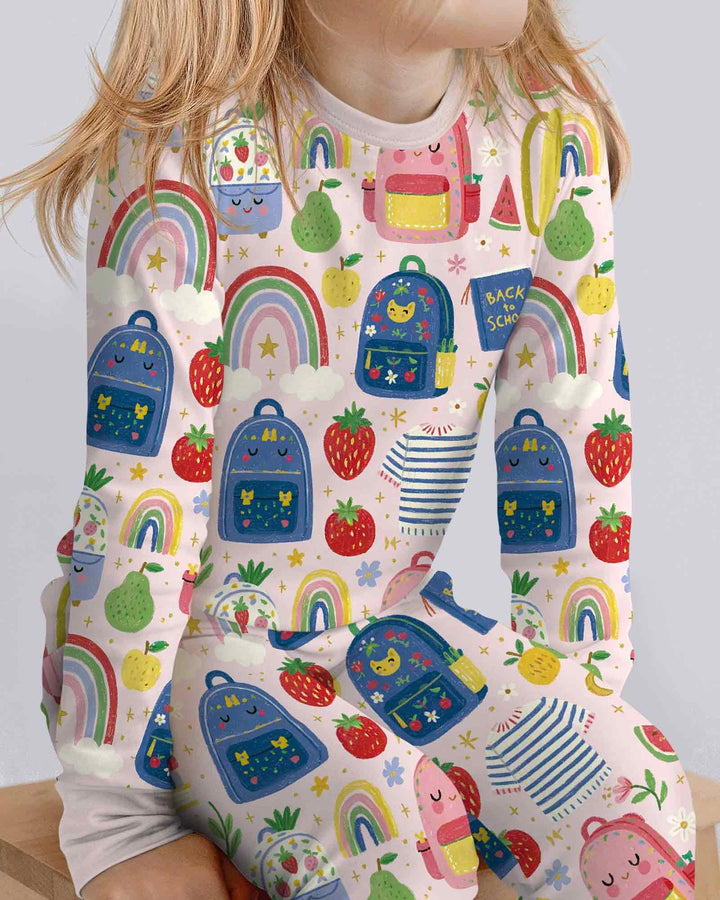 Conjunto de pijama de dos piezas de bambú con mangas largas, plantilla PERSONALIZADA
