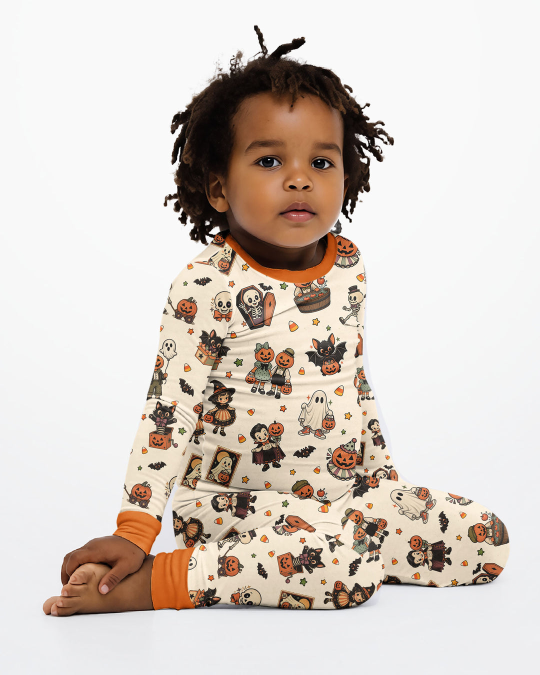 Vintage Halloween Bamboo Two Piece Long Sleeve Pajama Set
