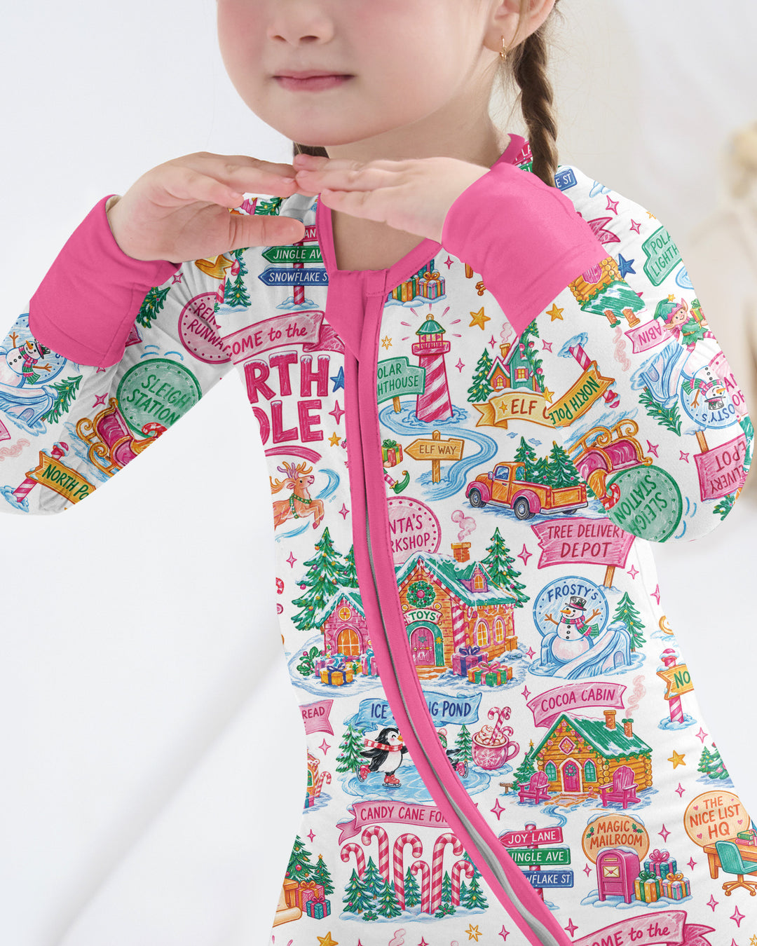 Retro North Pole Bamboo Convertible Zippy