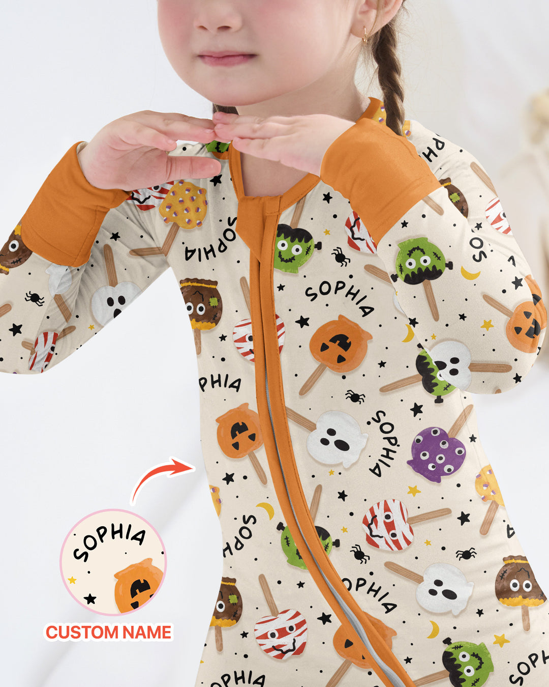 Custom Name Halloween Treats Bamboo Convertible Zippy
