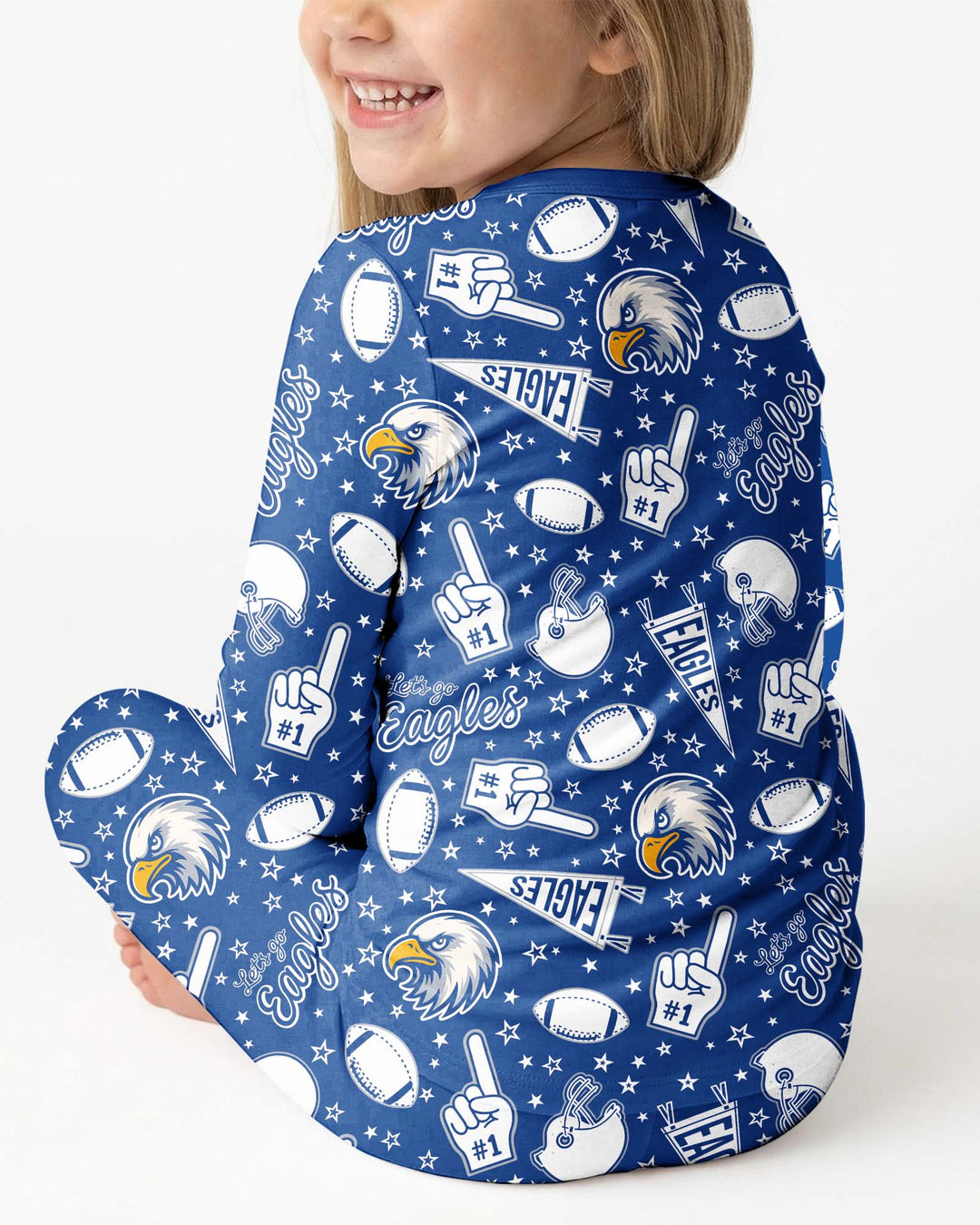 Let's go Eagles Bamboo Two Piece Long Sleeve Pajama Set