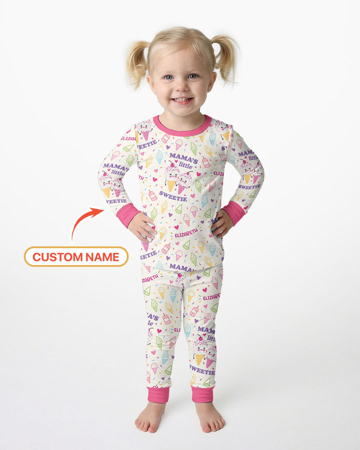 Mama's Little Sweetie Bamboo Two Piece Long Sleeve Pajama Set