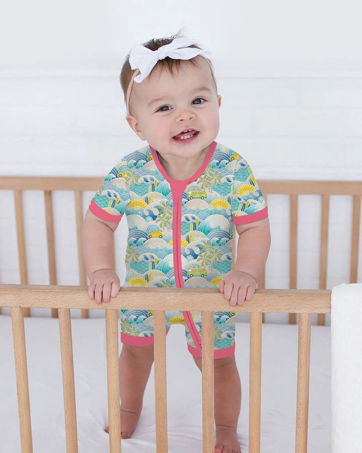 Coastal Road Trip Waves Surf Bamboo Shorty Zippy