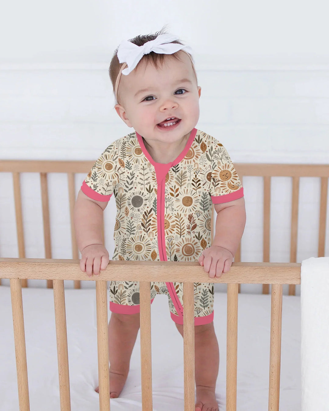 Boho Sunshine Garden Bamboo Shorty Zippy