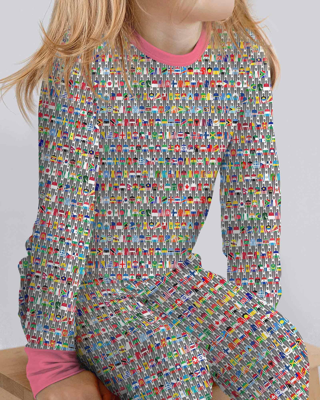 Conjunto de pijama de dos piezas de bambú con mangas largas, plantilla PERSONALIZADA
