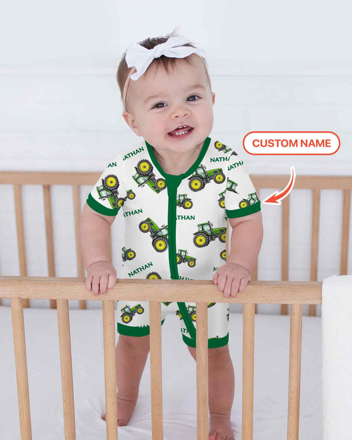Plantilla PERSONALIZADA de Bambú Pijama Corto con Cremallera
