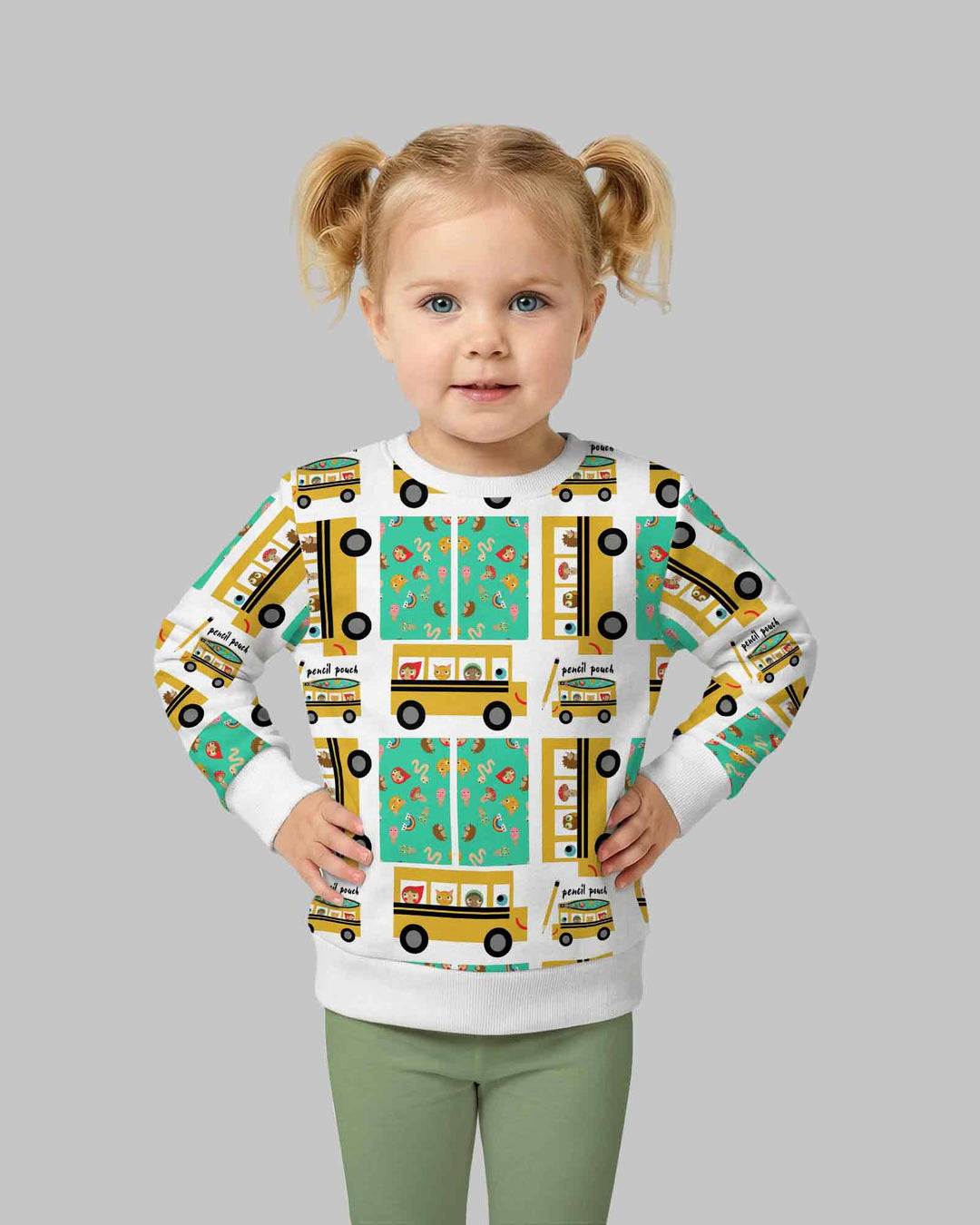 School Bus Adventures Bamboo Crewneck Sweatshirt