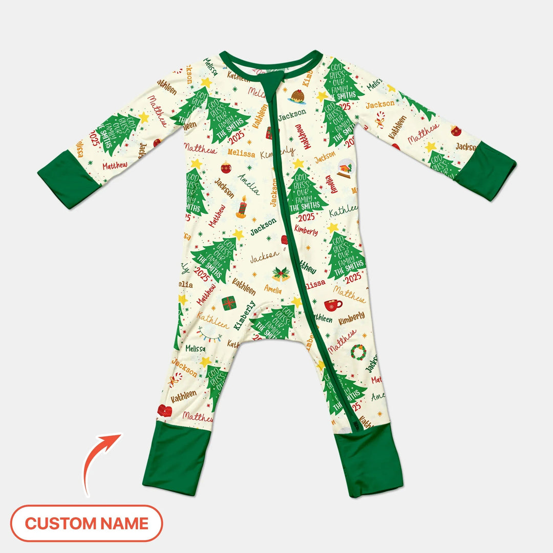 God Bless Our Family Custom Name Convertible Zippy - Zumbamboo