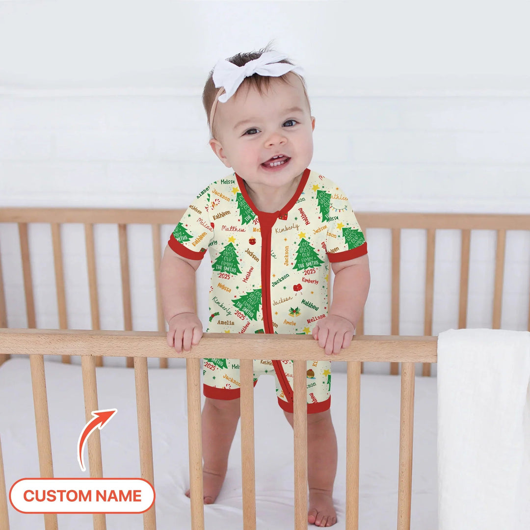 God Bless Our Family Custom Name Shorty Zippy , God Bless Our Family Custom Name Shorty Zippy - 0-3M