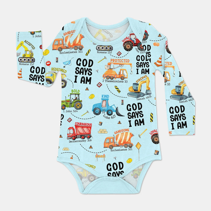 God Says I Am Boy BodySuit - Zumbamboo