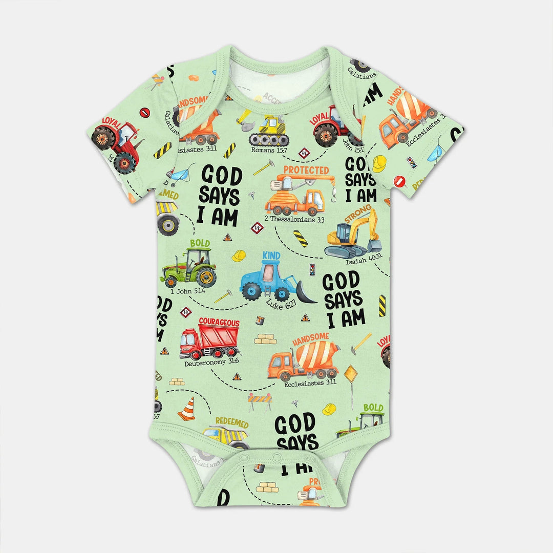 God Says I Am Boy BodySuit - Zumbamboo