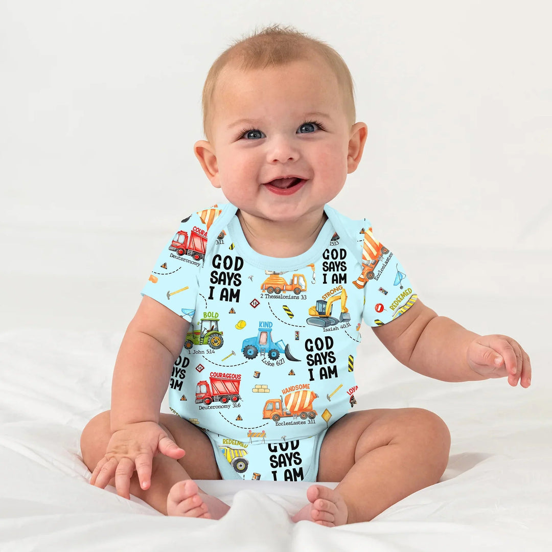 God Says I Am Boy BodySuit - Zumbamboo