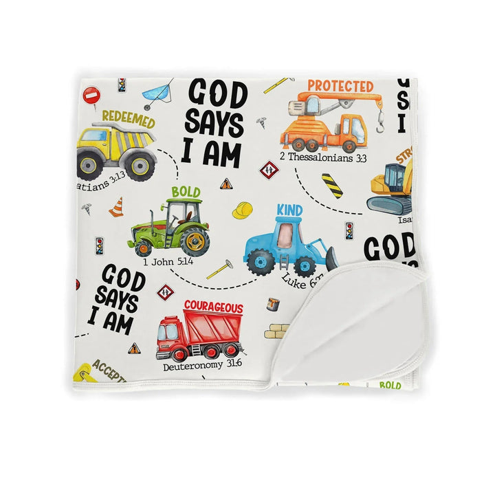 God Says I Am Boy Toddler Blanket , God Says I Am Boy Toddler Blanket - Default Title