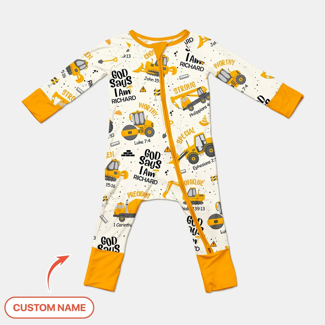 God Says I Am Custom Name Boy Convertible Zippy - Zumbamboo