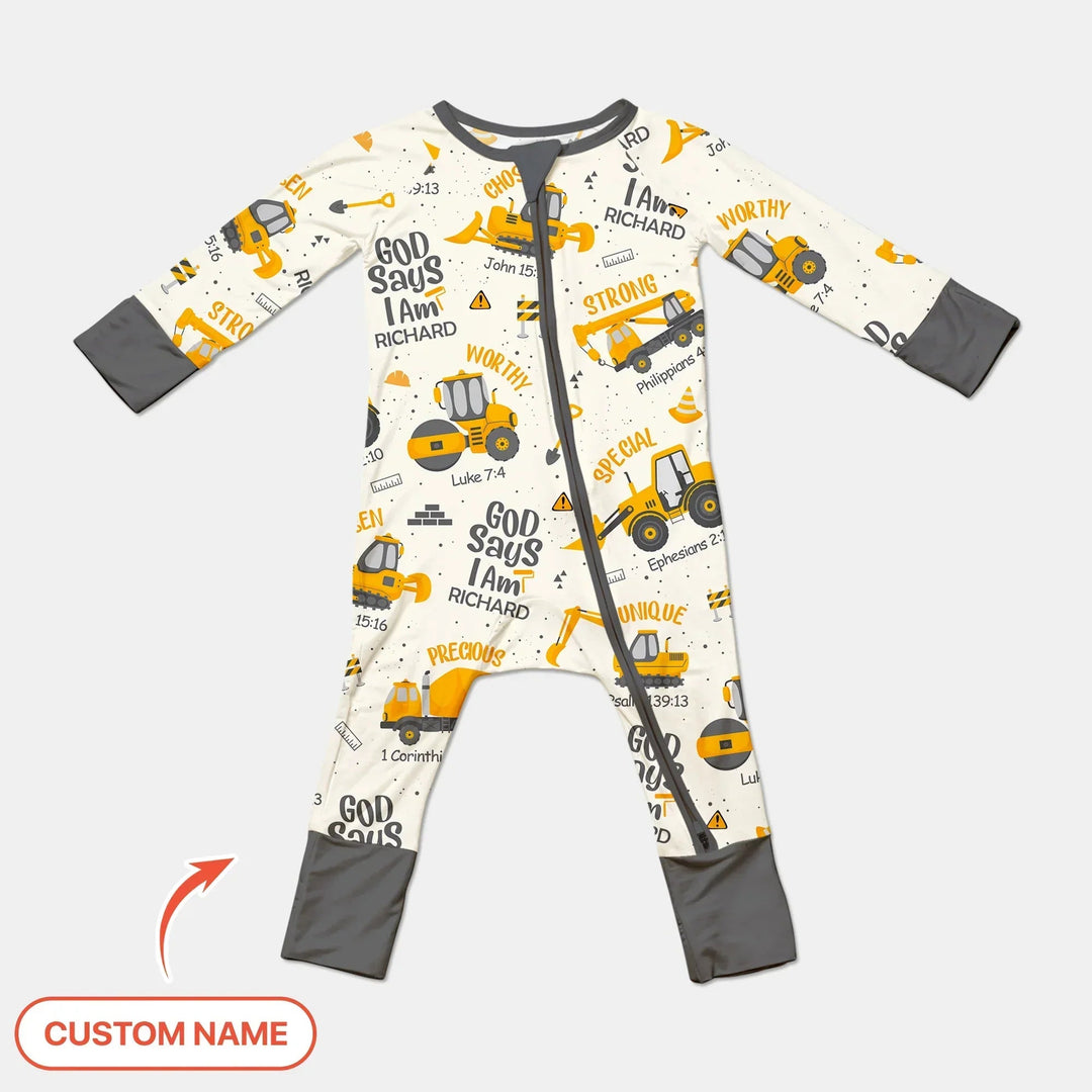 God Says I Am Custom Name Boy Convertible Zippy - Zumbamboo