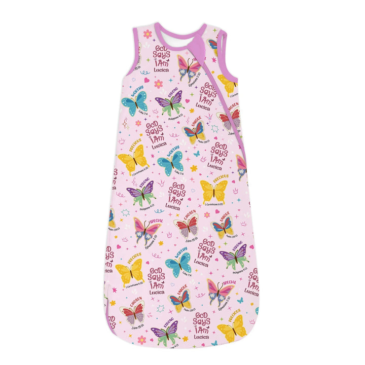 God Says I Am Custom Name Girl Sleep Bag 1.0 - Zumbamboo