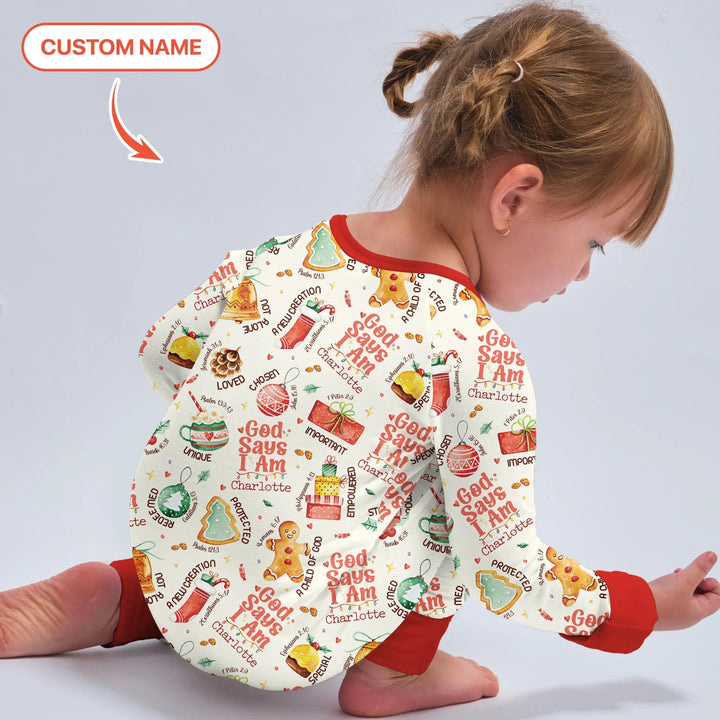 God Says I Am Custom Name Joyful Christmas Convertible Zippy - Zumbamboo