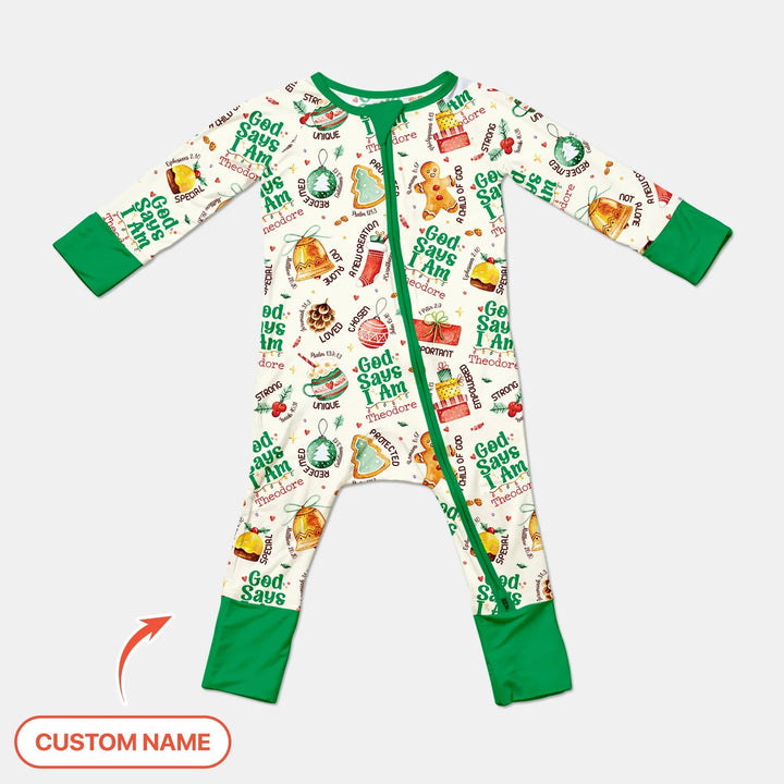 God Says I Am Custom Name Joyful Christmas Convertible Zippy - Zumbamboo