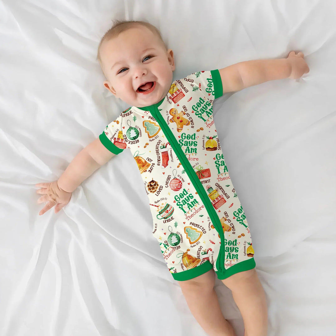 God Says I Am Custom Name Joyful Christmas Shorty Zippy - Zumbamboo