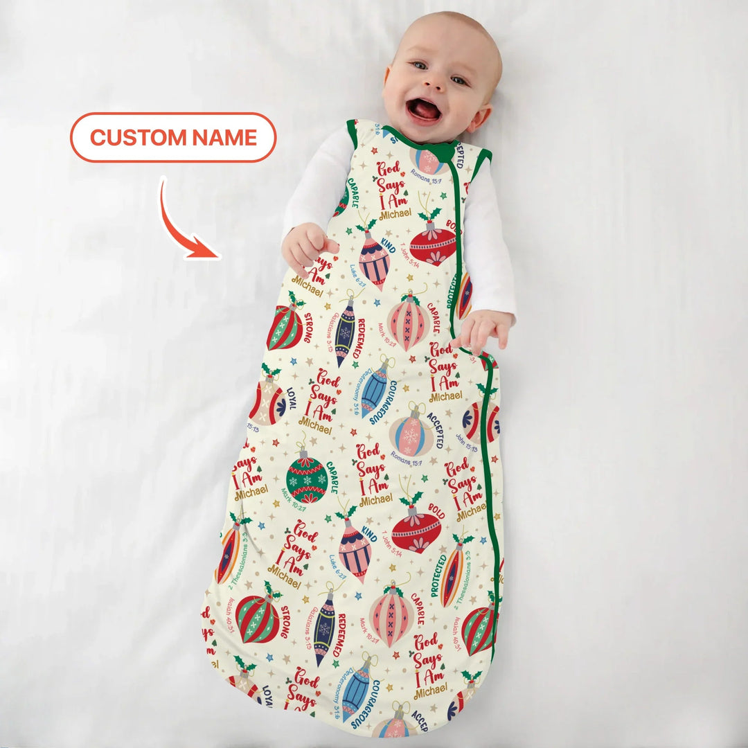 God Says I Am Joyful Christmas Sleep Bag For Baby - Zumbamboo