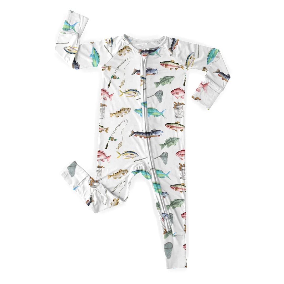 Gone Fishing Convertible Zippered Romper - Zumbamboo