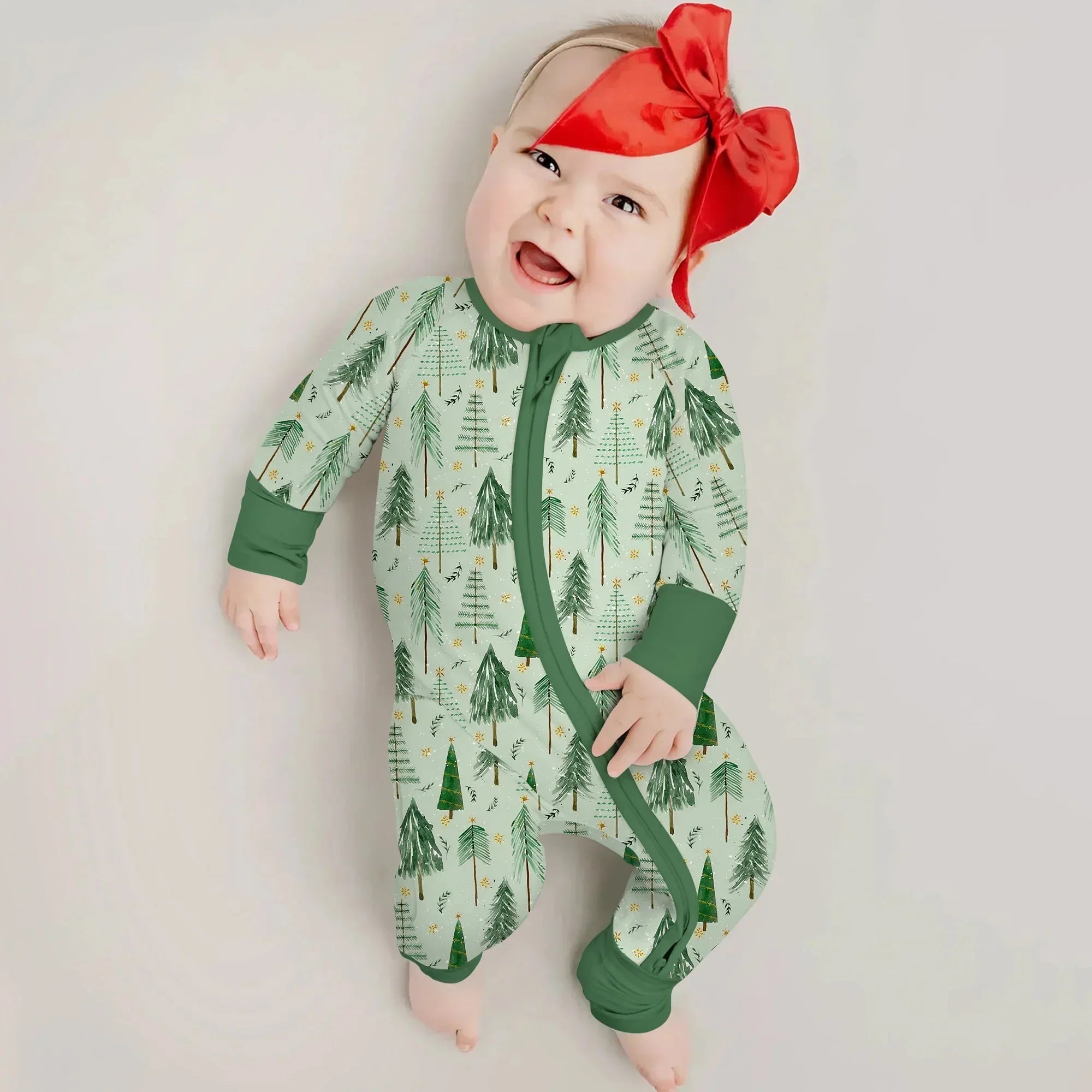 Green Christmas Tree Farm Convertible Zippy , Green Christmas Tree Farm Convertible Zippy - 0-3M