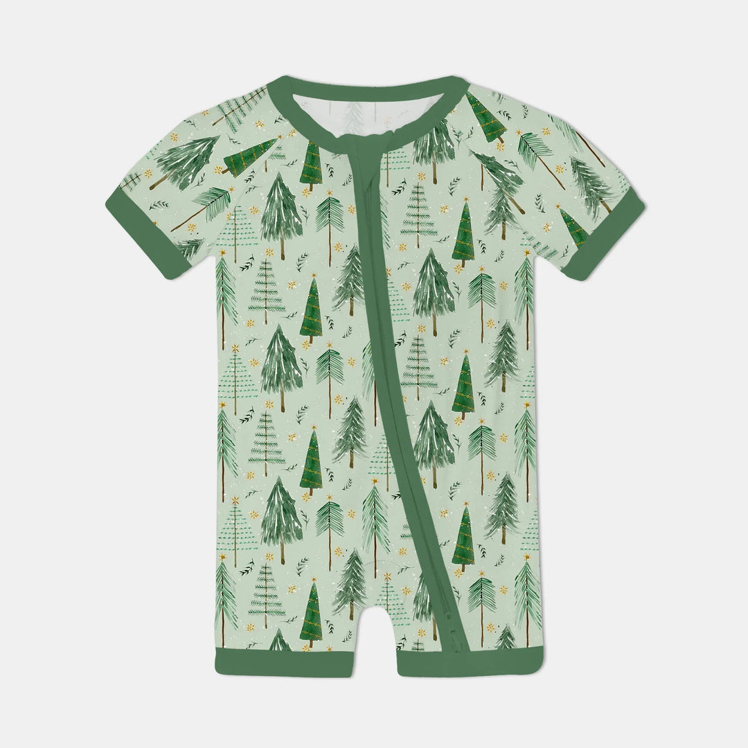 Green Christmas Tree Farm Shorty Zippy - Zumbamboo