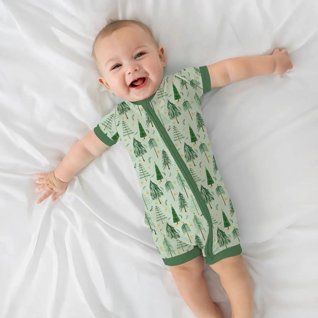 Green Christmas Tree Farm Shorty Zippy - Zumbamboo