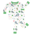 Green Tennis Two Piece Pajama Set , Green Tennis Two Piece Pajama Set - 12-18M